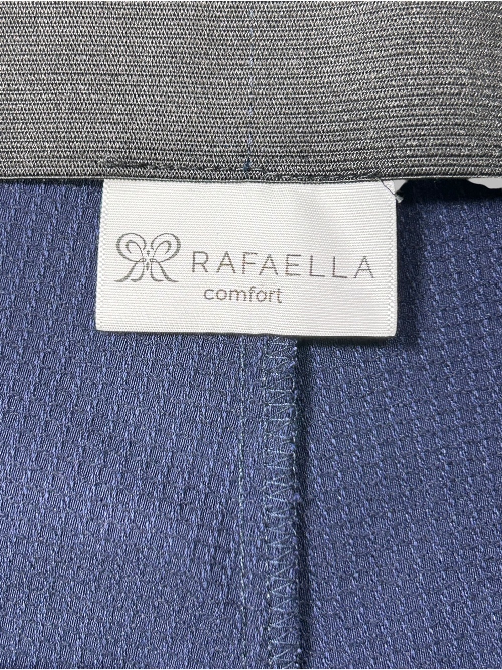 4/$20 Rafaella Comfort Navy Pull-On Straight Leg Pants Size 14 - Picture 4 of 4